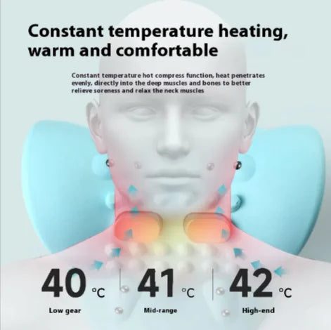 Neck Massager Pillow, Portable Neck Stretcher with Heat