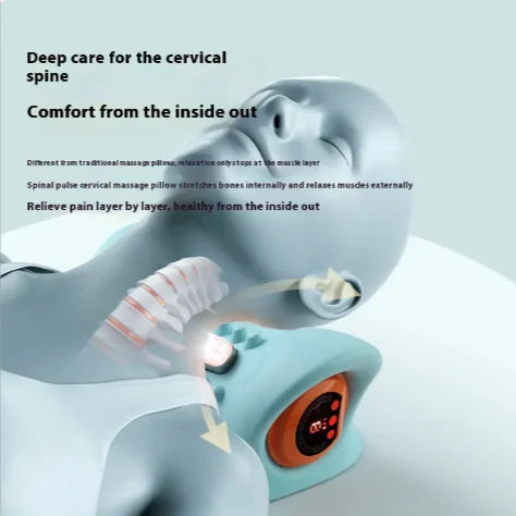 Neck Massager Pillow, Portable Neck Stretcher with Heat